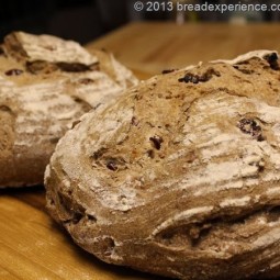 Spelt Rye Cranberry Loaves with Walnuts