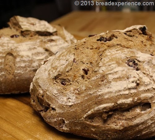 Spelt Rye Cranberry Loaves with Walnuts