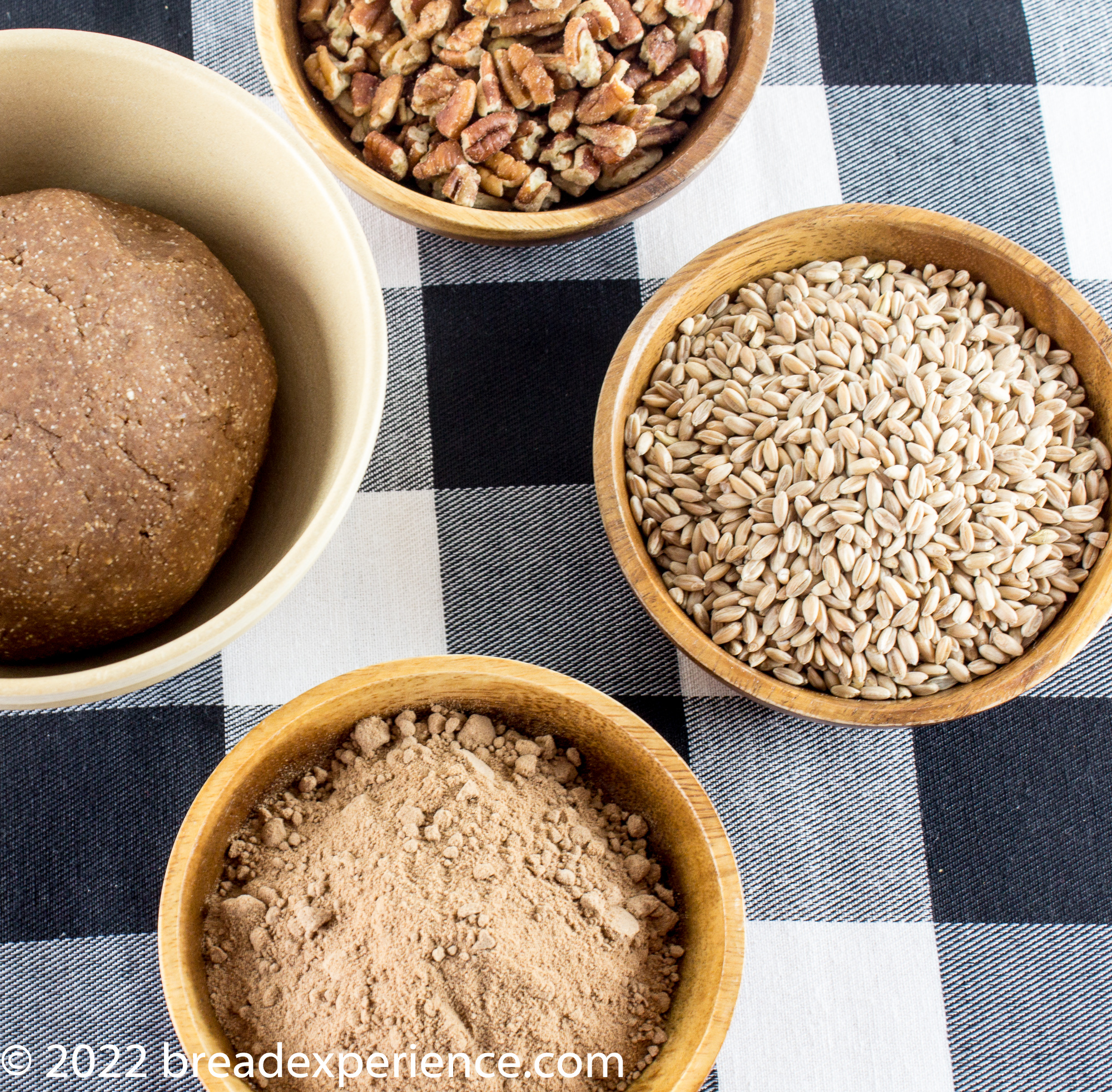 crostata dough, pecan flour, spelt grains and pecans 