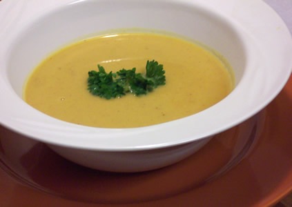 Spiced Pumpkin Soup in Bowl