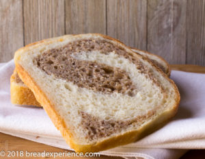 Spiraled bi-colored bean bread