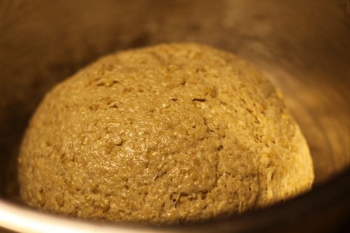 Dough rising in bowl