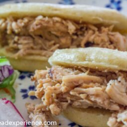 Sourdough Steamed Bao Buns filled with BBQ Chicken