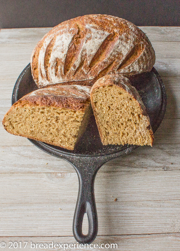 Sweet Potato Einkorn Stout Sourdough with oats and rye