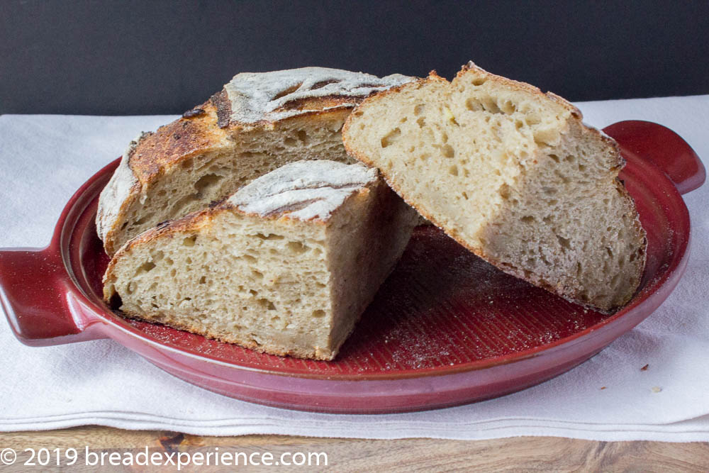 Sweet Potato Onion Bread - with gummy line at bottom of loaf