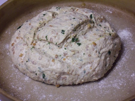 Tabbouleh Bread scored 