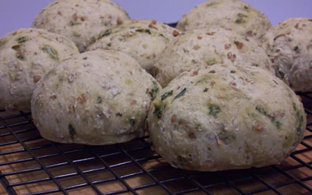 rolls made with Tabbouleh bread dough