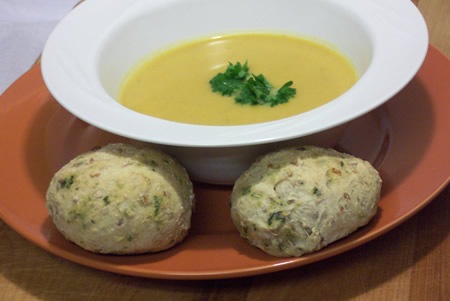 homemade spiced pumpkin soup