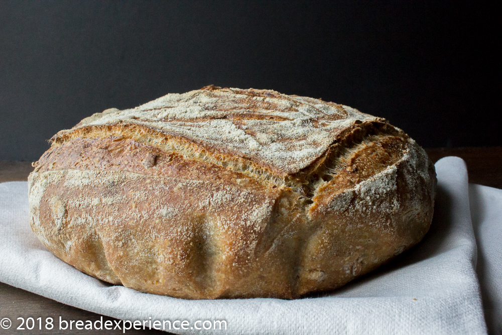 Tartine-Style Sourdough Rosemary Polenta Bread