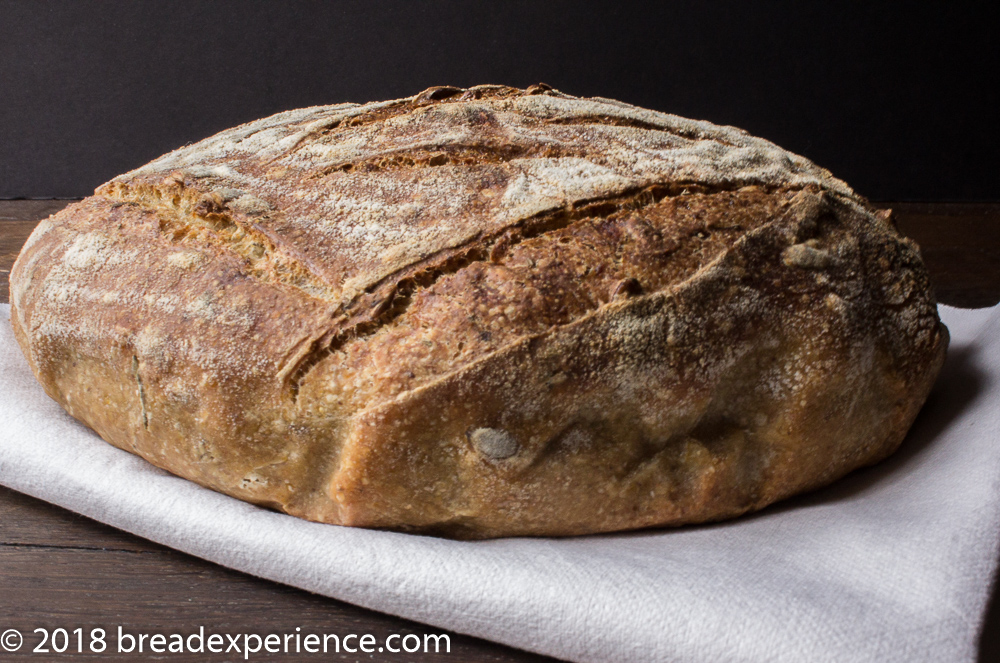 Tartine-Style Sourdough Rosemary Polenta Bread