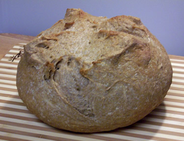 Whole Wheat Artisan Loaf in Pot