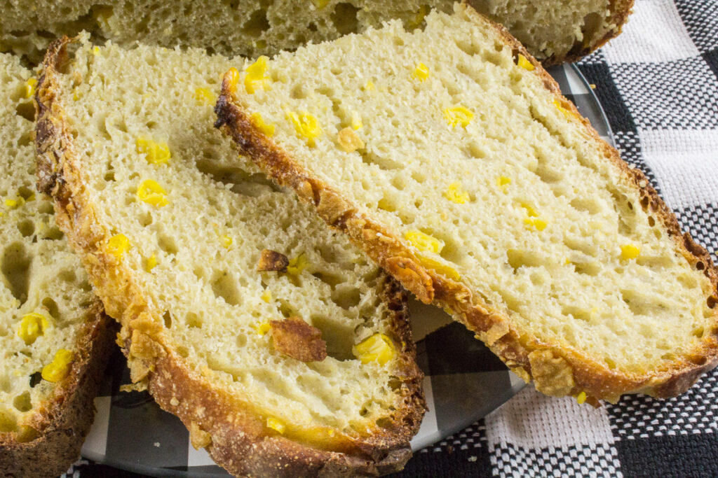 Slices of Yeasted Corn Flour Bread