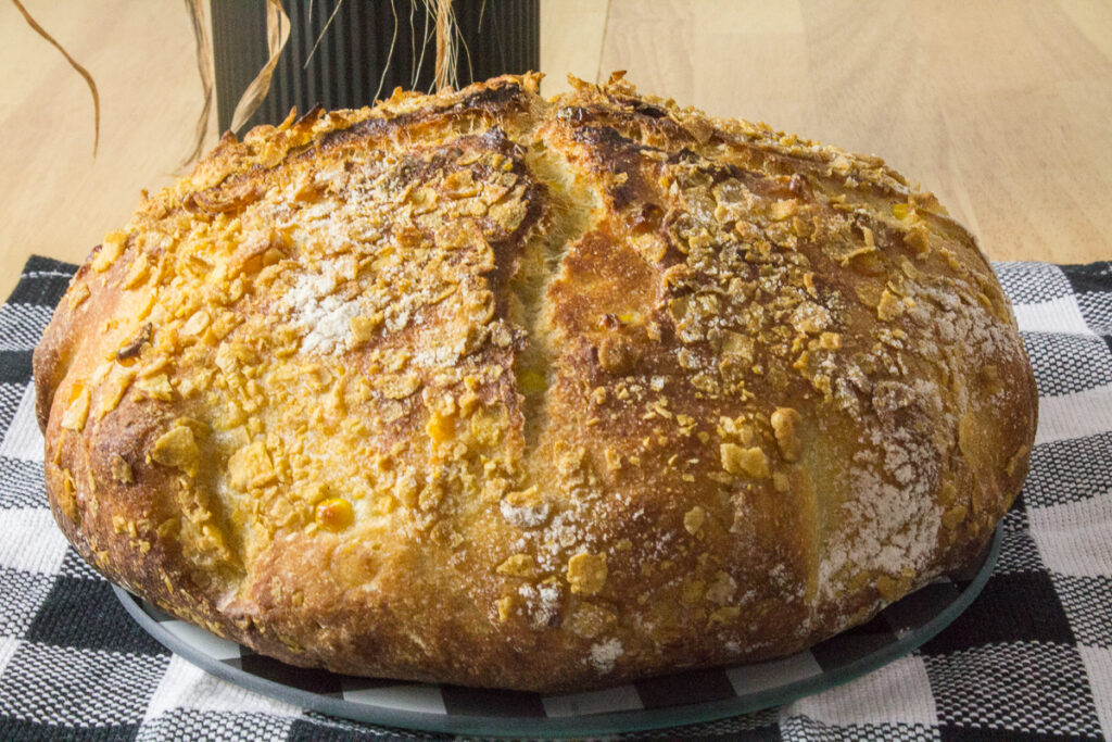 Yeasted Corn Flour Bread with Corn Kernels